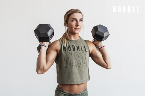 NOBULL Madison Muscle Womens Tank Olive UK-WFM63